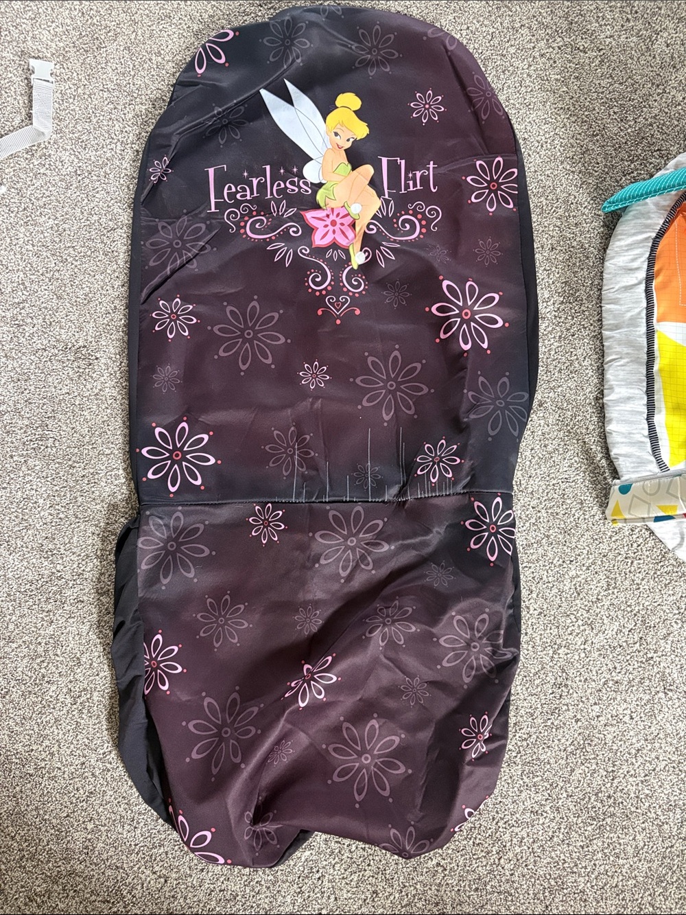 Tinker Bell "Fearless Flirt" Black & Pink Character Seat Cover
